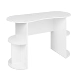 Pemberly Row Compact Student Desk with Storage in White